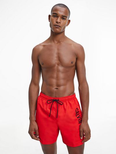 Calvin Klein Fürdőruha HU046729 | Calvin Klein Intense Power Medium Drawstring Férfi Úszónadrág Piro